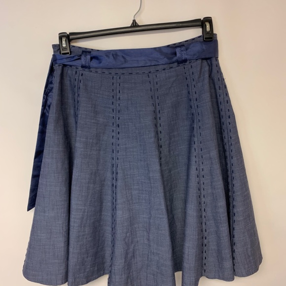 Appraisal Skirt SZ 14 Blue Skater Full Office Sophisticated Classic Corpcore - Picture 3 of 8